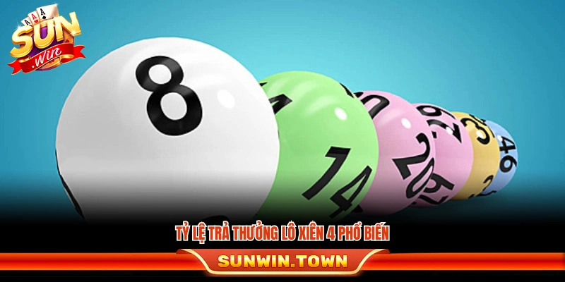 Tỷ lệ trả thưởng lô xiên 4 phổ biến