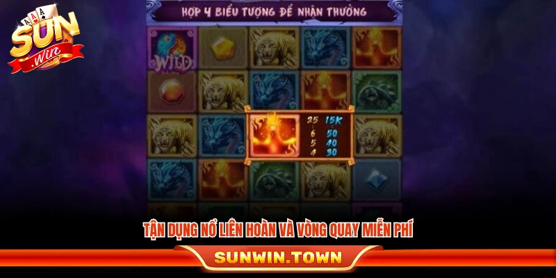 Kích hoạt nổ liên hoàn để nối chuỗi thưởng